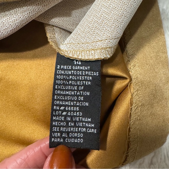 Vintage 90’s Perceptions Cropped Trench Style Jacket Size 14 tan brown blazer - Picture 7 of 9